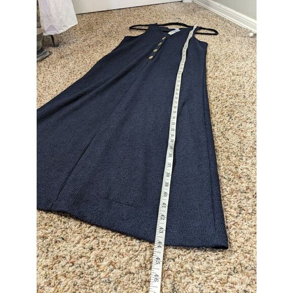 MANGO Women Navy Solid A-Line Dress XS - Picture 9 of 11